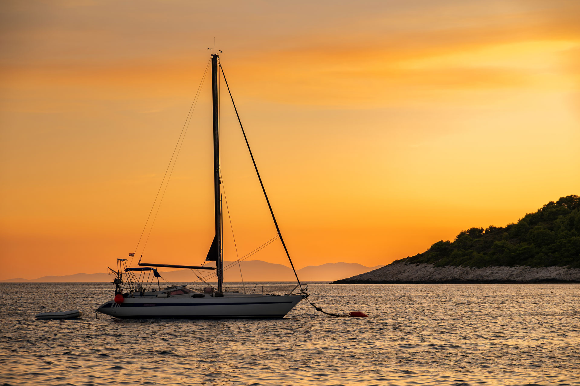 sunset in hvar